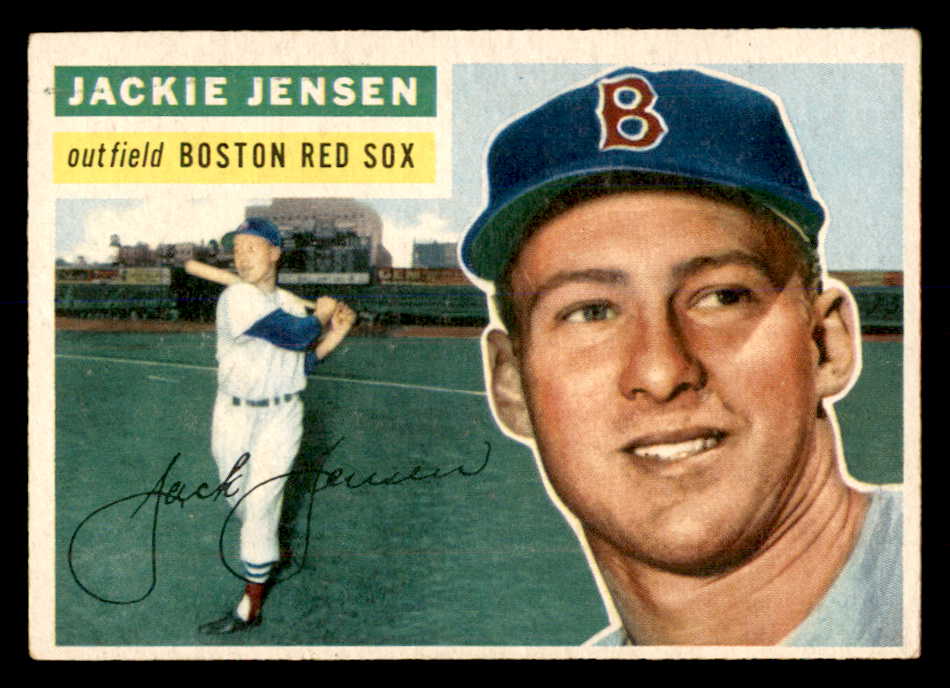 1956 Topps Baseball #115 Jackie Jensen Red Sox EX Gray 553030