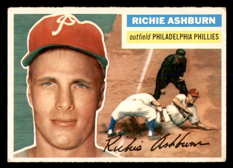 1956 Topps Baseball #120 Richie Ashburn Phillies VG-EX White 553038