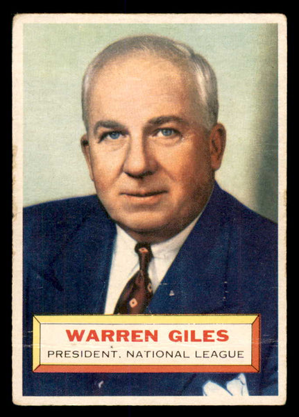 1956 Topps Baseball #002 Warren Giles President VG Gray 553070