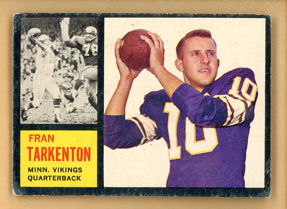 1962 Topps Football #090 Fran Tarkenton Vikings VG-EX 553074