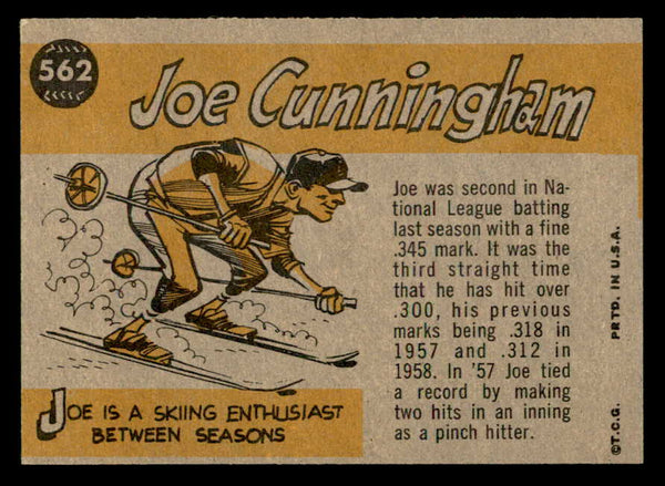 1960 Topps Baseball #562 Joe Cunningham A.S. Cardinals NR-MT 553260