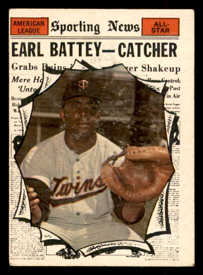 1961 Topps Baseball #582 Earl Battey A.S. Twins VG-EX 553345