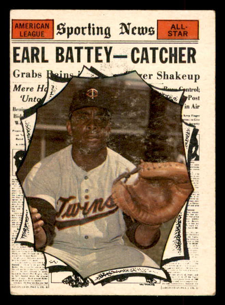 1961 Topps Baseball #582 Earl Battey A.S. Twins VG-EX 553345