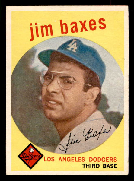1959 Topps Baseball #547 Jim Baxes Dodgers VG-EX 553386