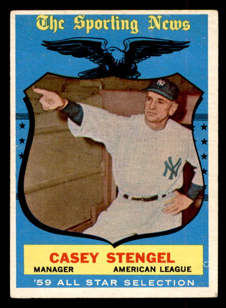 1959 Topps Baseball #552 Casey Stengel A.S. Yankees EX 553390