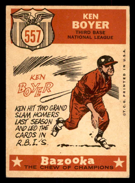 1959 Topps Baseball #557 Ken Boyer A.S. Cardinals VG-EX 553395