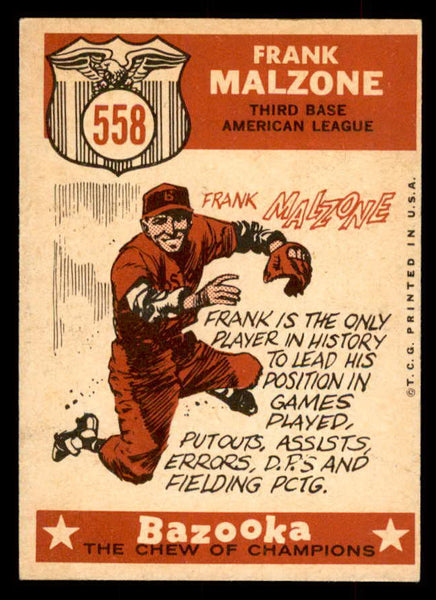 1959 Topps Baseball #558 Frank Malzone A.S. Red Sox EX-MT 553396