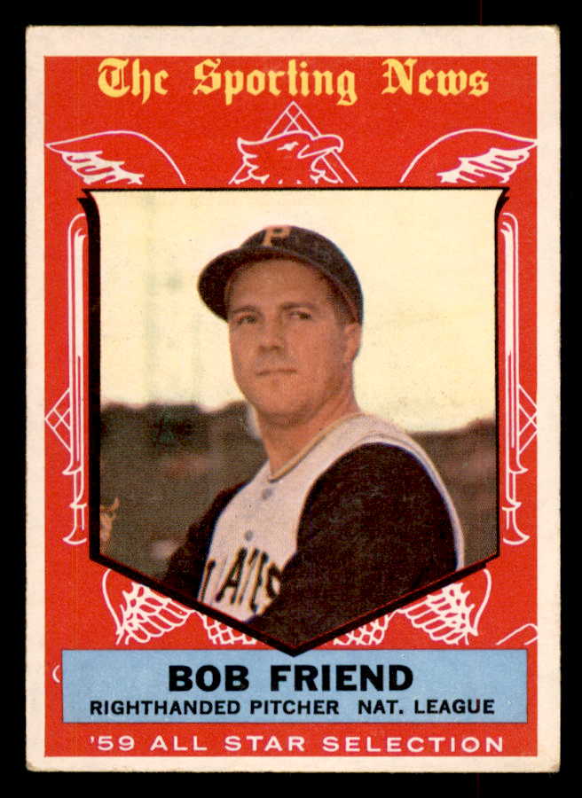 1959 Topps Baseball #569 Bob Friend A.S. Pirates EX+/EX-MT 553402