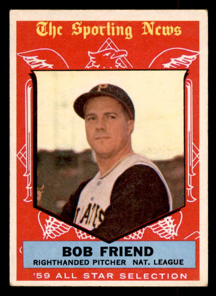 1959 Topps Baseball #569 Bob Friend A.S. Pirates EX+/EX-MT 553402