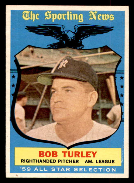 1959 Topps Baseball #570 Bob Turley A.S. Yankees NR-MT 553403