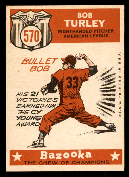 1959 Topps Baseball #570 Bob Turley A.S. Yankees NR-MT 553403