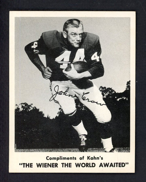 1963 Kahns Football John Crow Cardinals EX 553537
