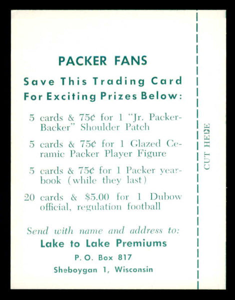 1960 Lake To Lake #015 Tom Moore Packers NR-MT 553556