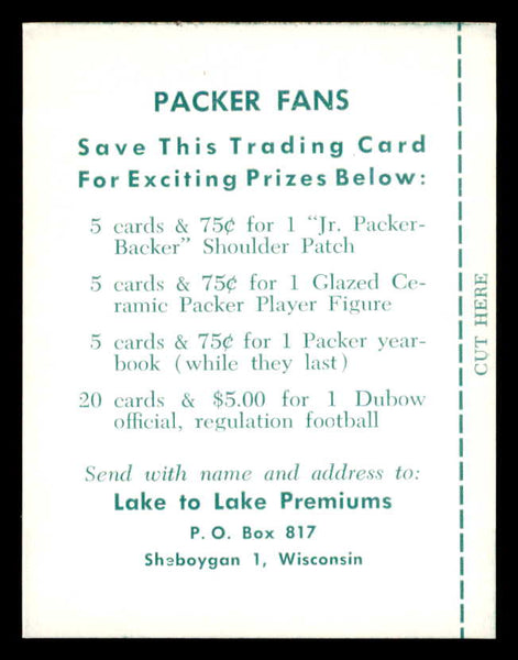 1960 Lake To Lake #031 Dan Currie Packers NR-MT 553557