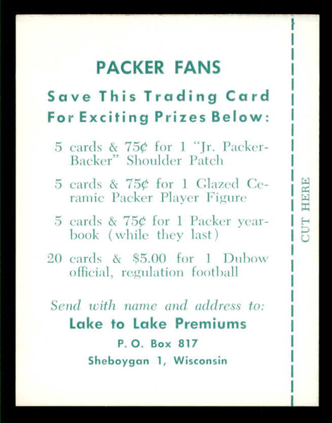 1960 Lake To Lake #029 Ron Kramer Packers NR-MT 553558