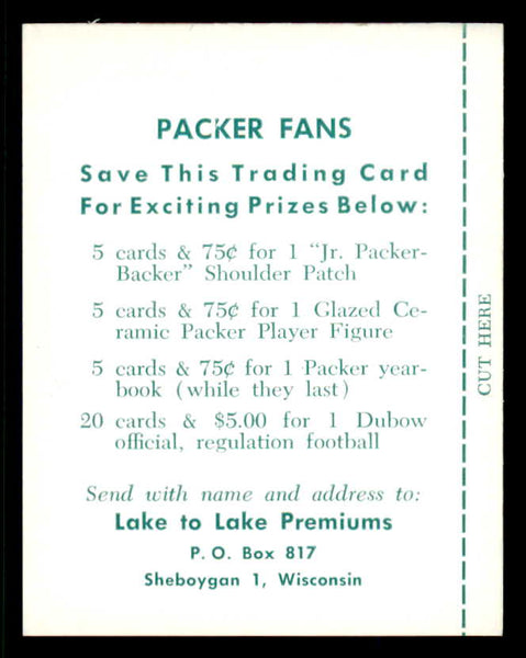 1960 Lake To Lake #030 Herb Adderley Packers EX-MT 553564