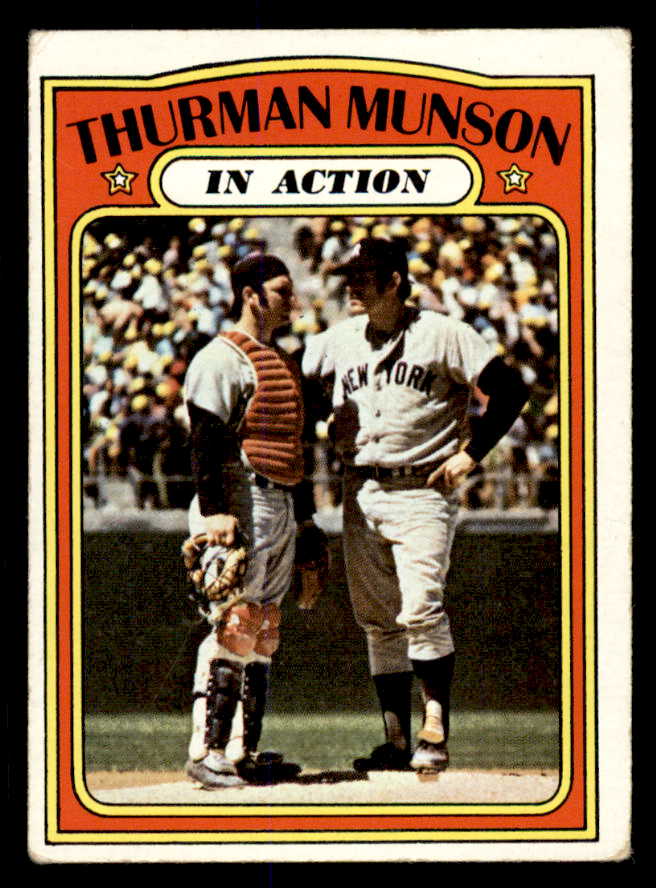 1972 Topps Baseball #442 Thurman Munson IA Yankees VG 553613