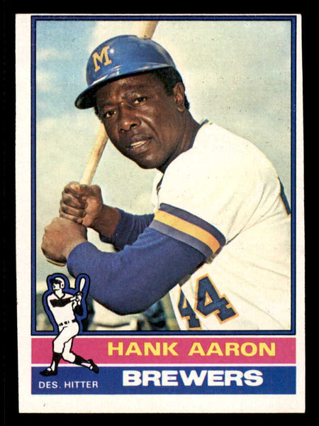 1976 Topps Baseball #550 Hank Aaron Brewers VG-EX 553623