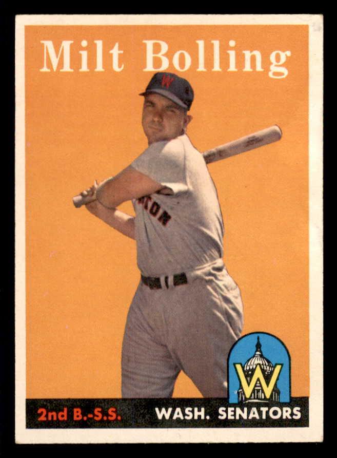 1958 Topps Baseball #188 Milt Bolling Senators NR-MT 553665