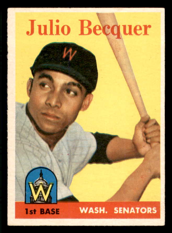 1958 Topps Baseball #458 Julio Becquer Senators NR-MT 553676
