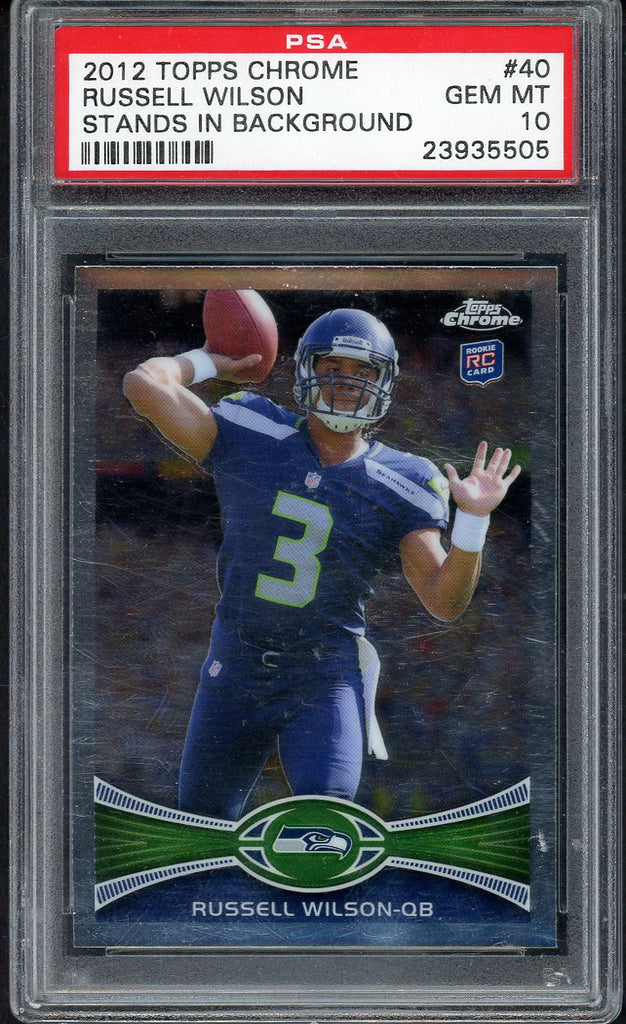 2012 Topps Chrome #040 Russell Wilson Seahawks PSA 10 GEM MINT 554349