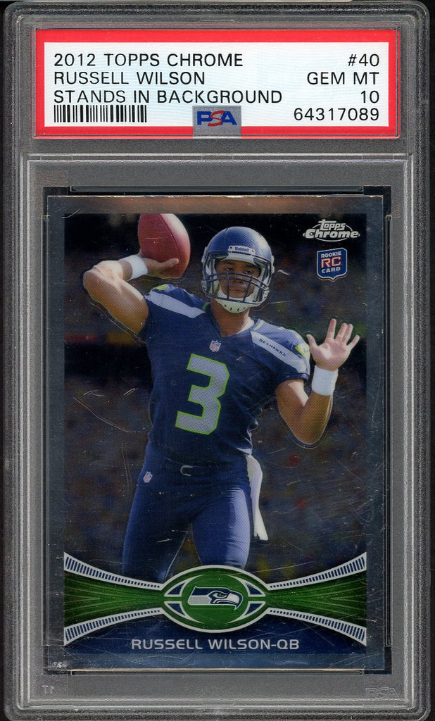 2012 Topps Chrome #040 Russell Wilson Seahawks PSA 10 GEM MINT 554351