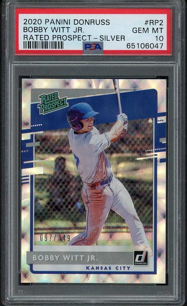 2020 Panini Donruss #RP2 Bobby Witt Jr Royals PSA 10 GEM MINT Silver 554357