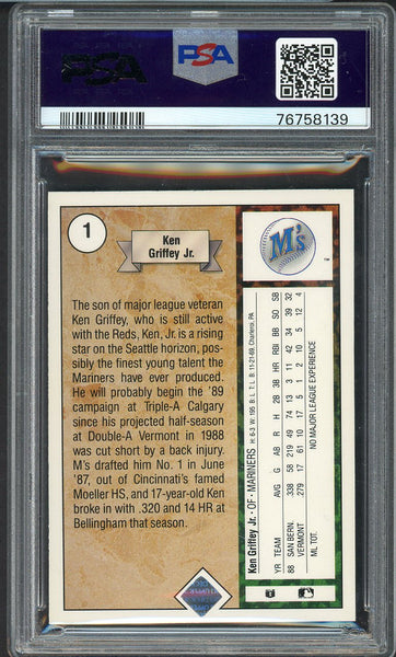 1989 Upper Deck #001 Ken Griffey Jr Mariners PSA 5 EX 554359