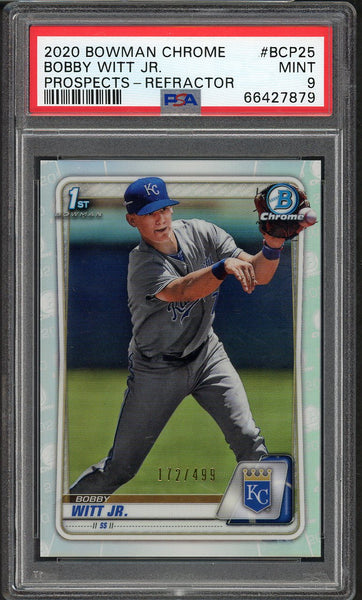 2020 Bowman Chrome Refractor #BCP25 Bobby Witt Jr Royals PSA 9 MINT 554363