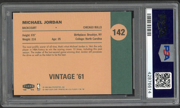 1998 Fleer Vintage '61 #142 Michael Jordan Bulls PSA 9 MINT 554380