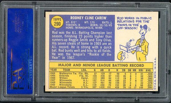 1970 Topps Baseball #290 Rod Carew Twins PSA 7 NM 554383