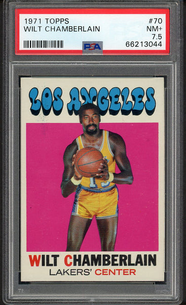 1971 Topps Basketball #070 Wilt Chamberlain Lakers PSA 7.5 NM+ 554386