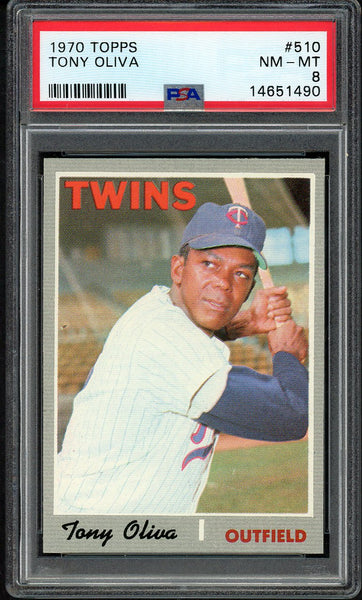 1970 Topps Baseball #510 Tony Oliva Twins PSA 8 NM/MT 554387