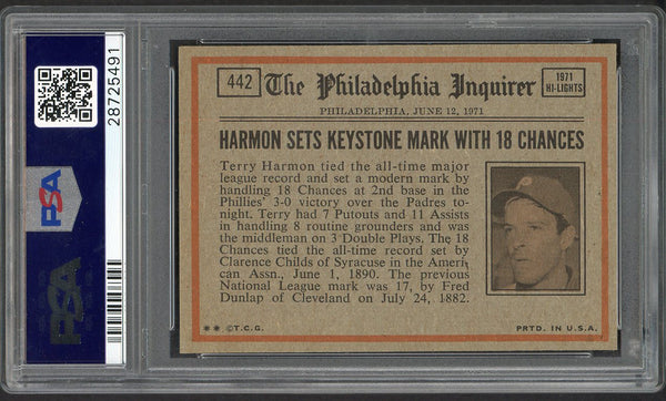 1972 Topps Baseball #442 Thurman Munson IA Yankees PSA 9 MINT 554388