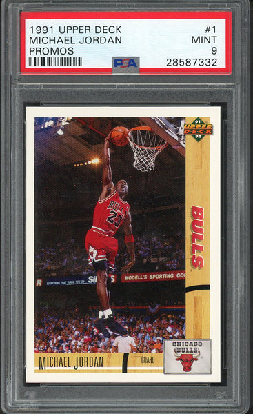 1991 Upper Deck Promo #001 Michael Jordan Bulls PSA 9 MINT 554389