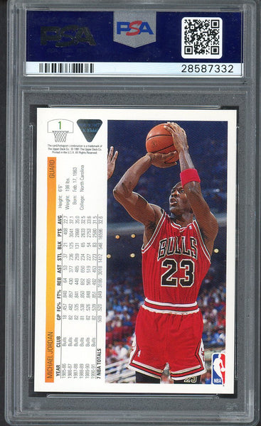 1991 Upper Deck Promo #001 Michael Jordan Bulls PSA 9 MINT 554389