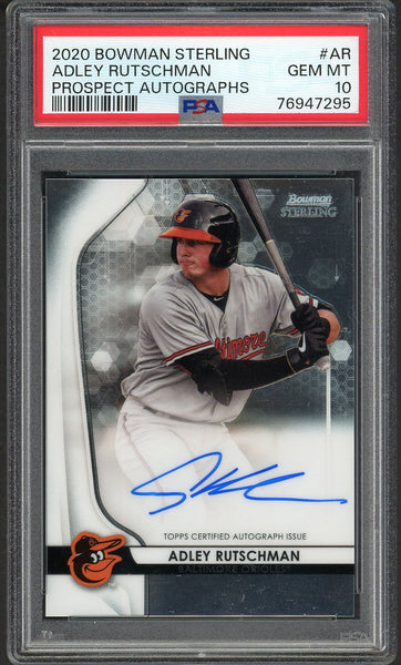 2020 Bowman Sterling #AR Adley Rutschman Orioles PSA 10 GEM MINT Autograph 554404