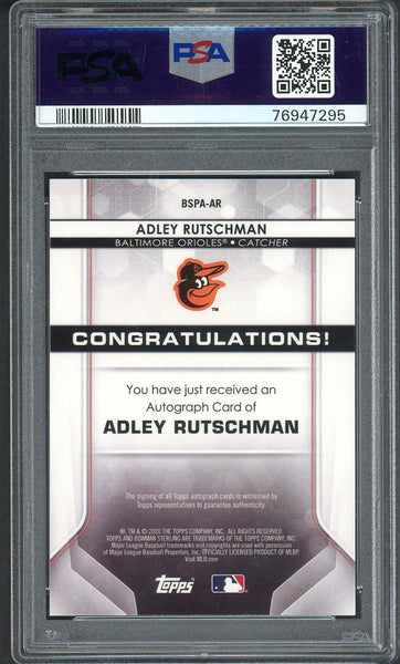 2020 Bowman Sterling #AR Adley Rutschman Orioles PSA 10 GEM MINT Autograph 554404