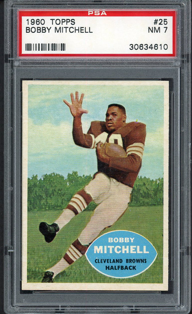 1960 Topps Football #025 Bobby Mitchell Browns PSA 7 NM 554410