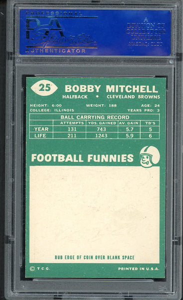 1960 Topps Football #025 Bobby Mitchell Browns PSA 7 NM 554410
