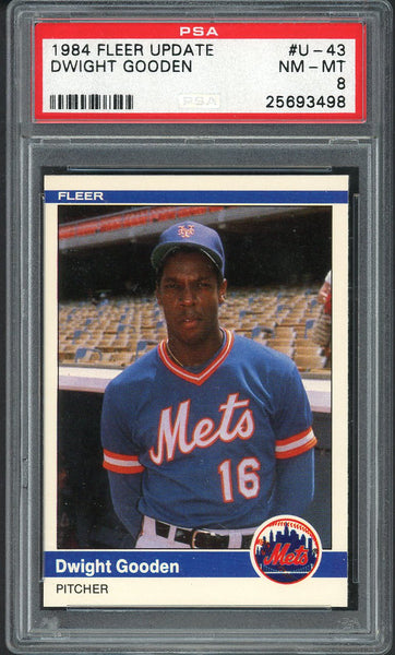 1984 Fleer Update #U43 Dwight Gooden Mets PSA 8 NM/MT 554411