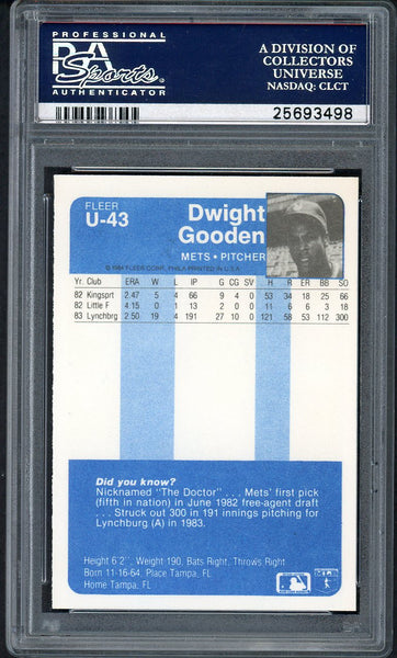 1984 Fleer Update #U43 Dwight Gooden Mets PSA 8 NM/MT 554411