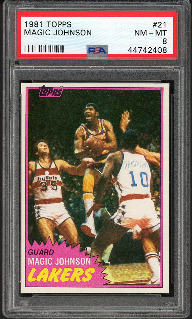 1981 Topps #021 Magic Johnson Lakers PSA 8 NM/MT 554415