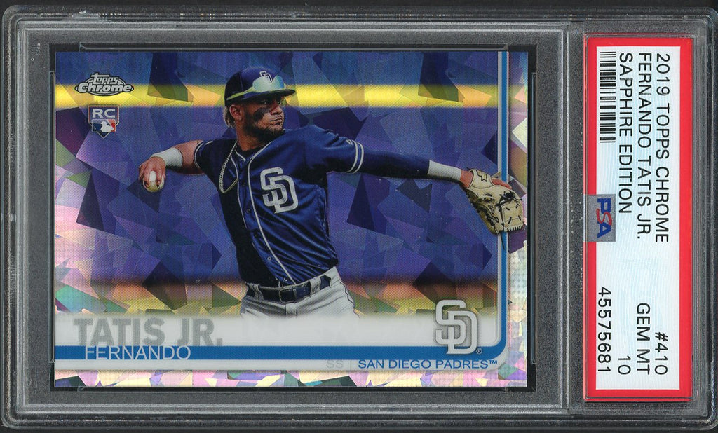 2019 Topps Chrome #410 Fernando Tatis Jr Padres PSA 10 GEM MINT Sapphire 554419