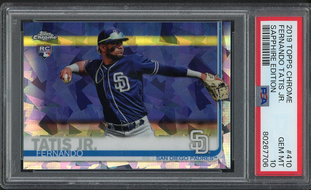 2019 Topps Chrome #410 Fernando Tatis Jr Padres PSA 10 GEM MINT Sapphire 554421