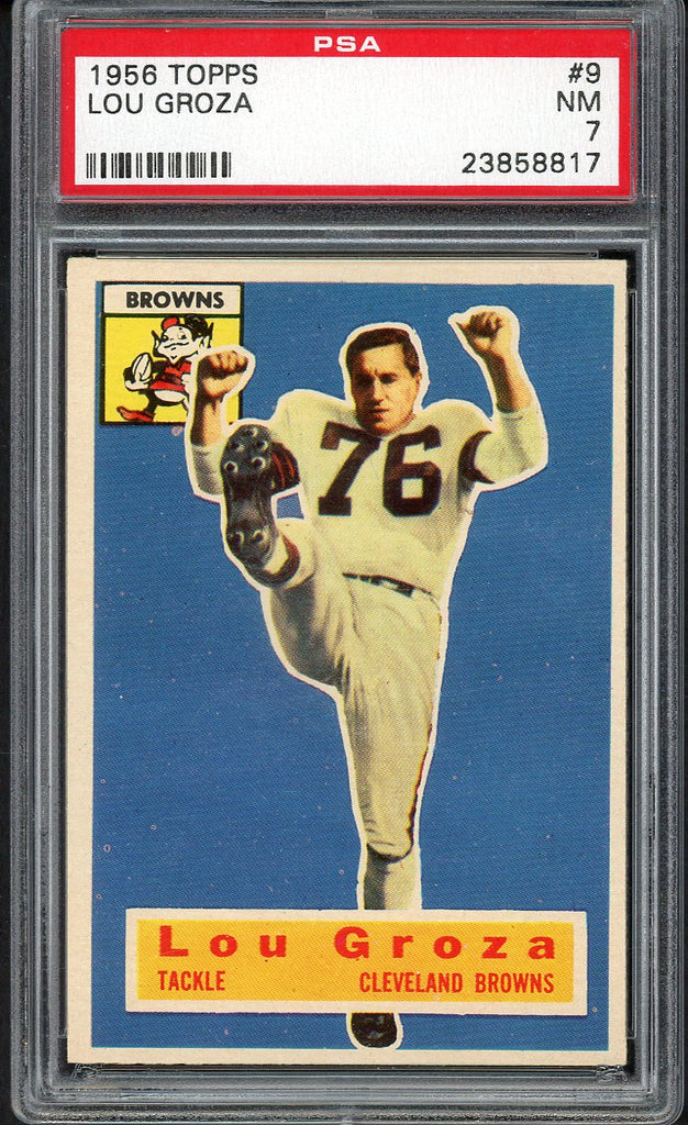 1956 Topps Football #009 Lou Groza Browns PSA 7 NM 554433