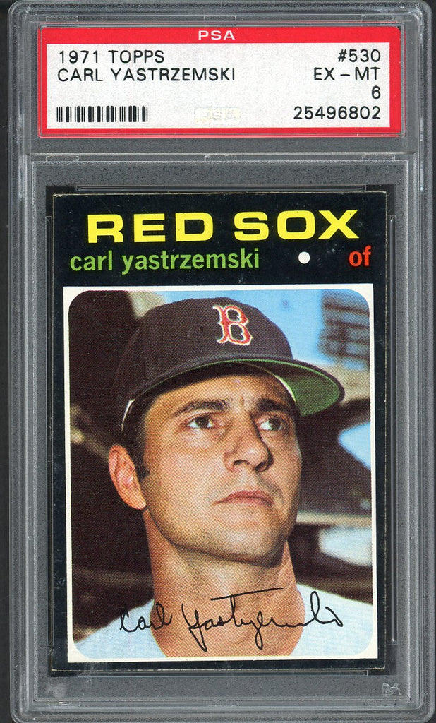 1971 Topps Baseball #530 Carl Yastrzemski Red Sox PSA 6 EX-MT 554436