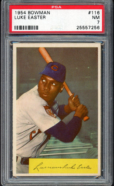 1954 Bowman Baseball #116 Luke Easter Indians PSA 7 NM 554441
