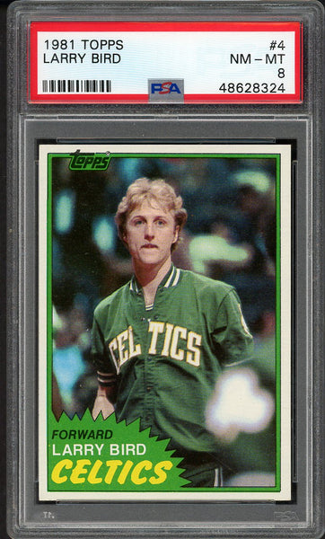 1981 Topps #004 Larry Bird Celtics PSA 8 NM/MT 554443