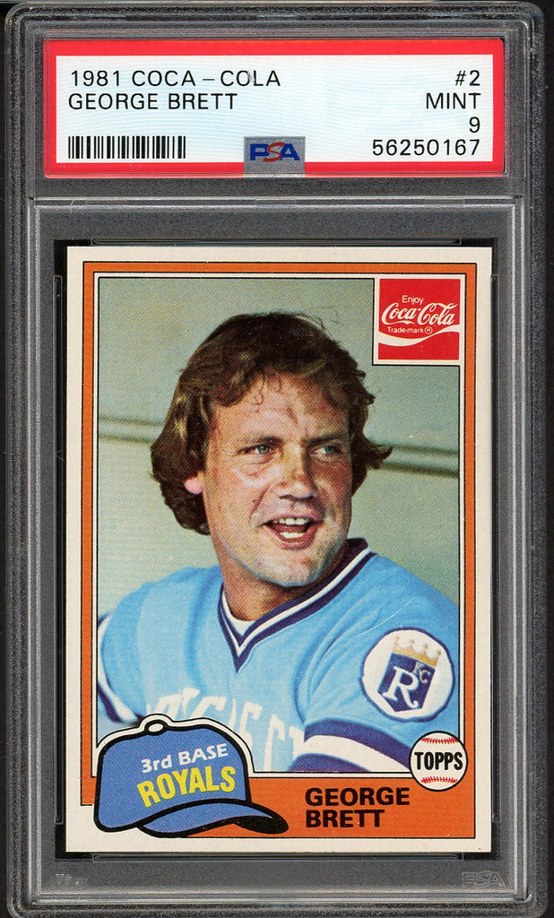1981 Coca Cola #002 George Brett Royals PSA 9 MINT 554444